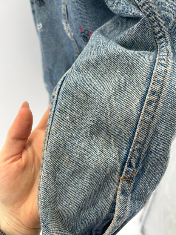 Veste en denim bleu