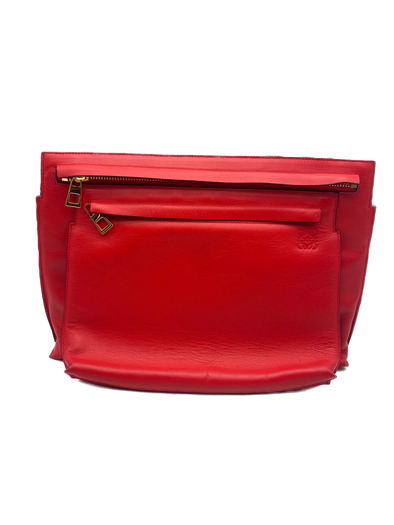 Sac en cuir rouge