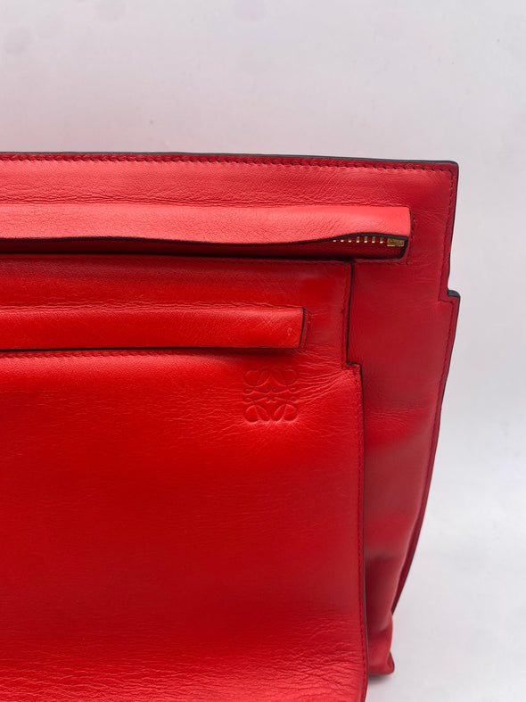 Sac en cuir rouge