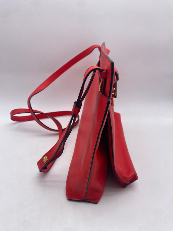 Sac en cuir rouge