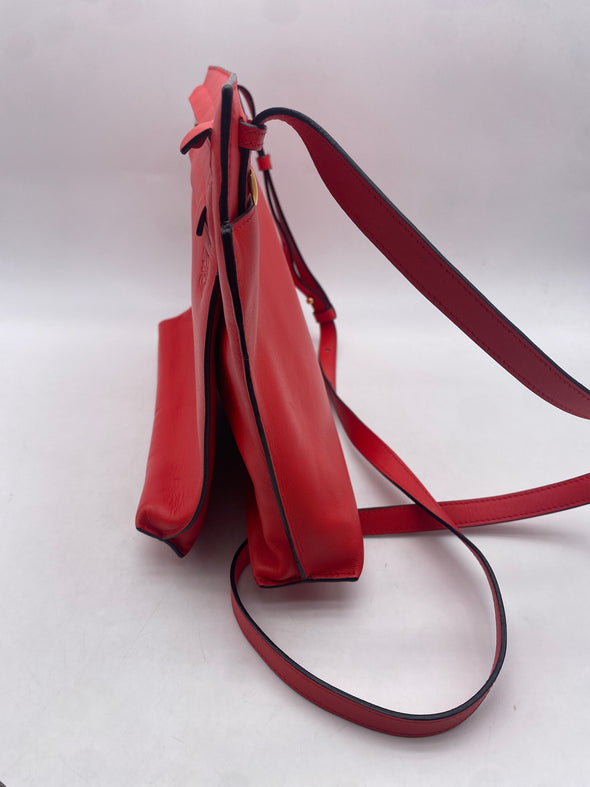 Sac en cuir rouge