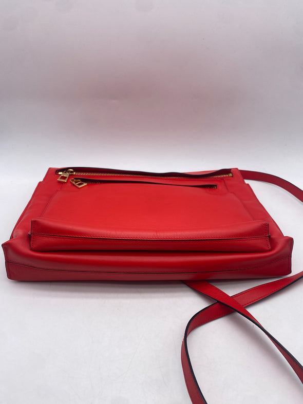 Sac en cuir rouge