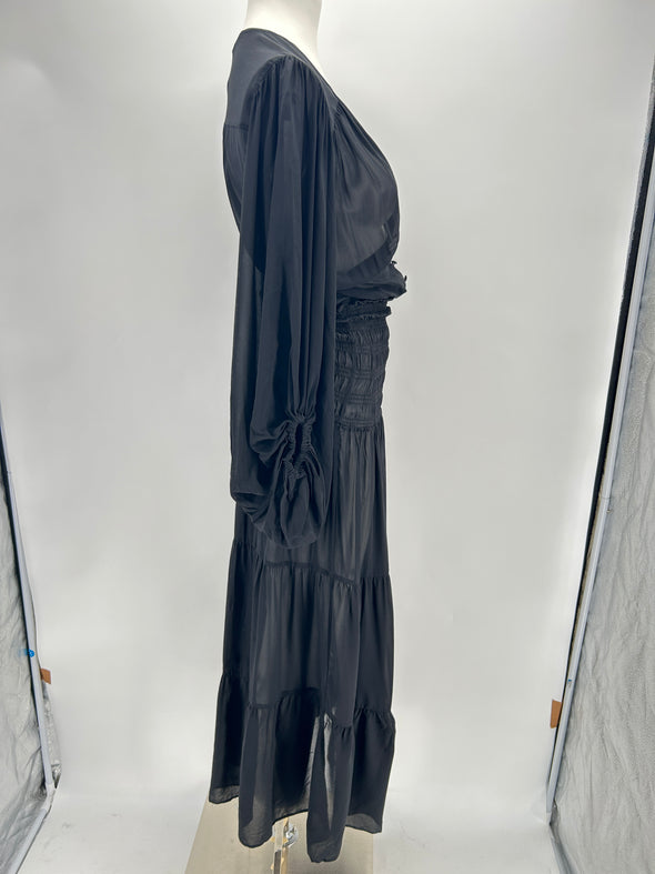 Robe en soie noire