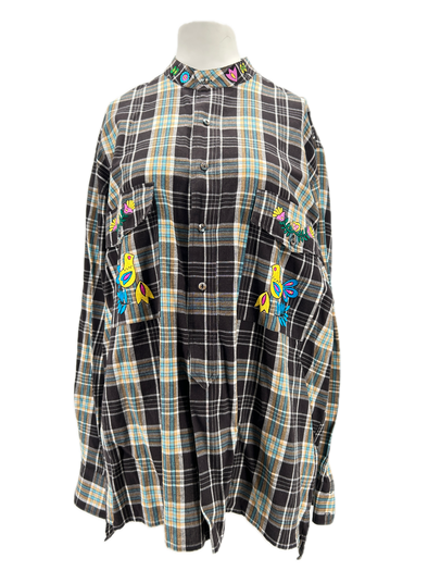 Blouse à carreaux