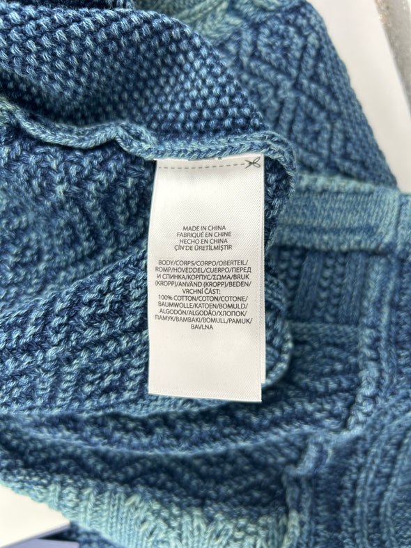 Peignoir bleu en patchwork