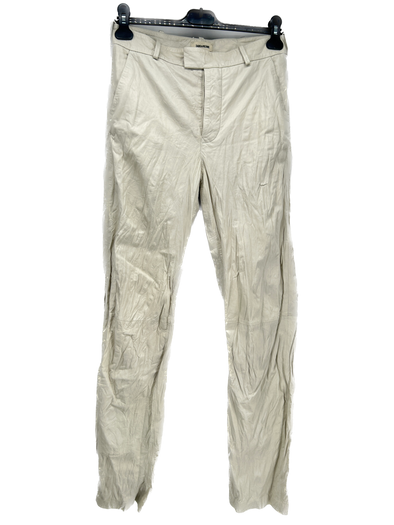 Pantalon en cuir blanc