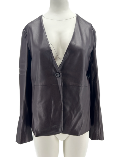 Blazer violine en cuir vegan "Noebe"