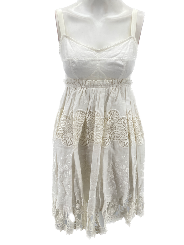 Robe en coton blanc