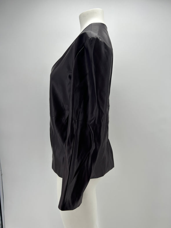 Blazer violine en cuir vegan "Noebe"