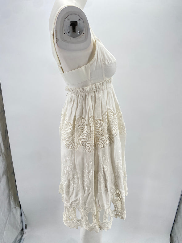 Robe en coton blanc