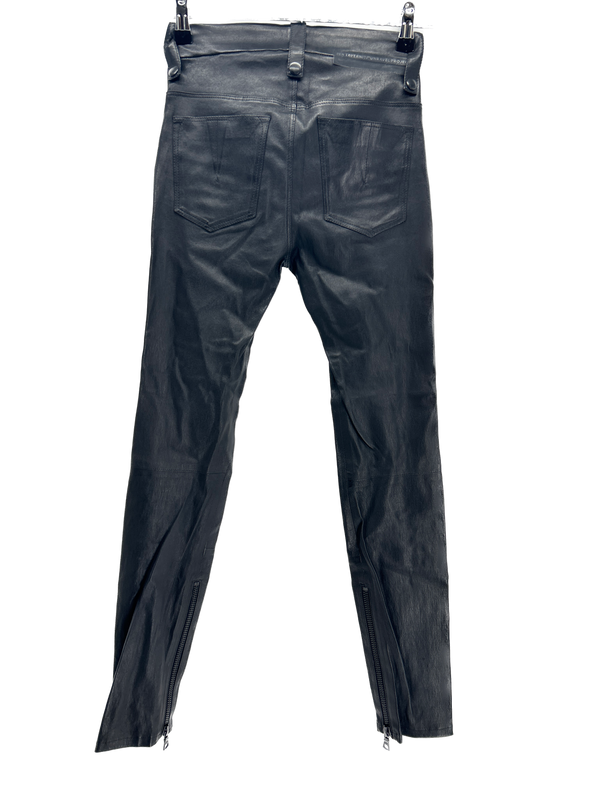 Pantalon en cuir noir
