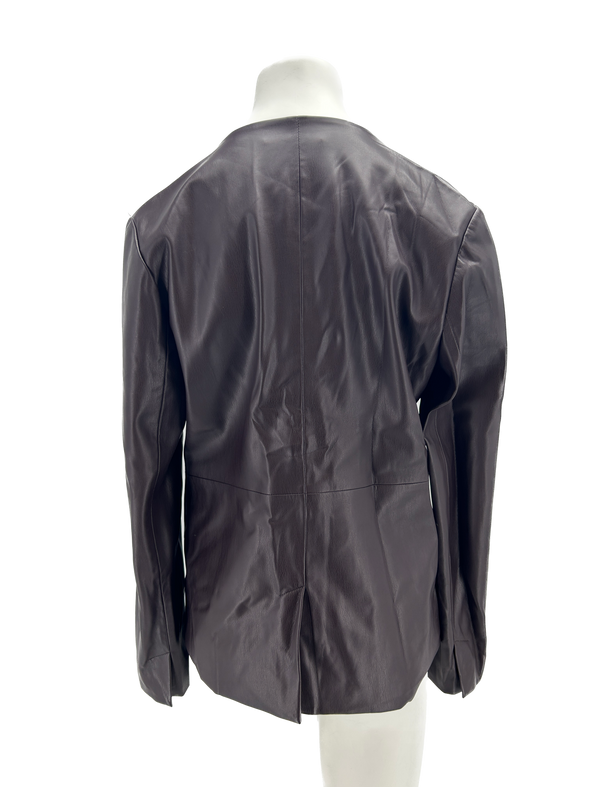 Blazer violine en cuir vegan "Noebe"