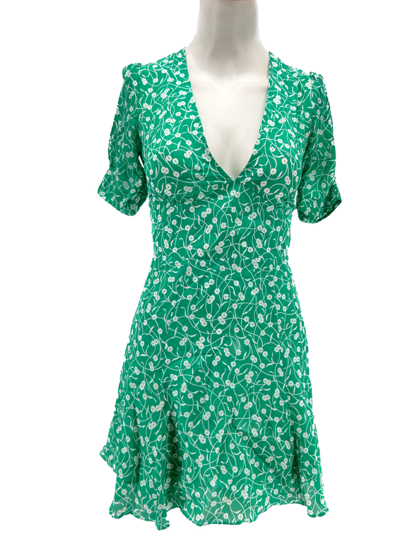 Robe fleurie verte