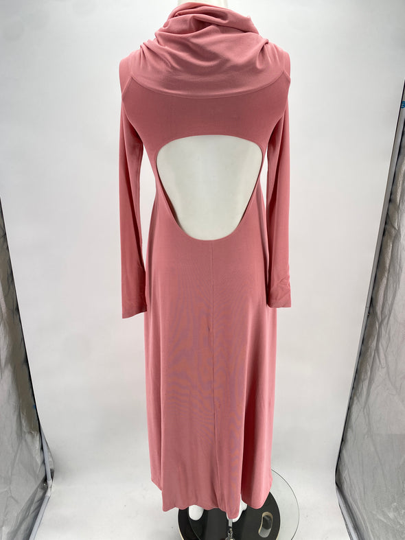 Robe longue rose