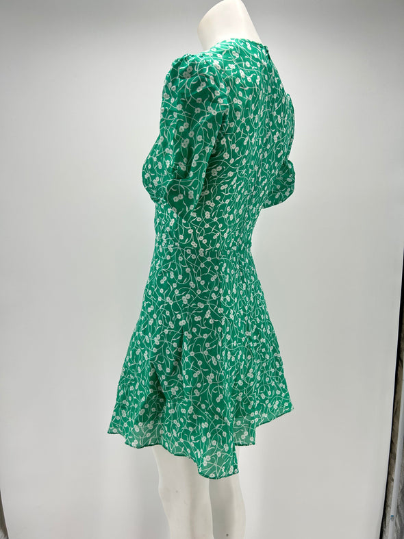 Robe fleurie verte