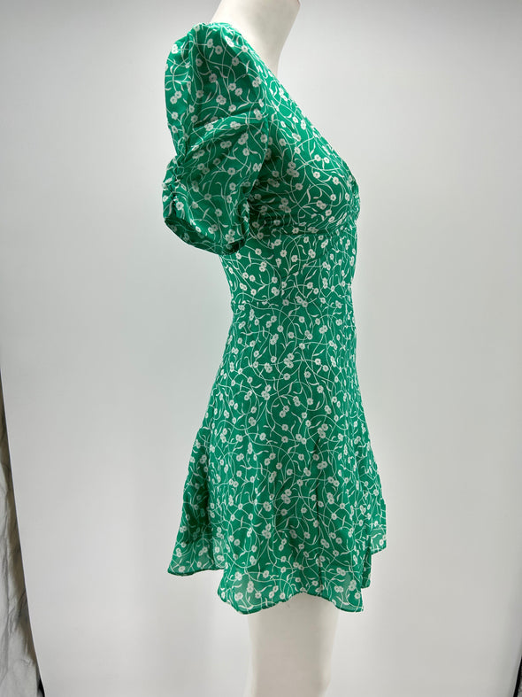 Robe fleurie verte