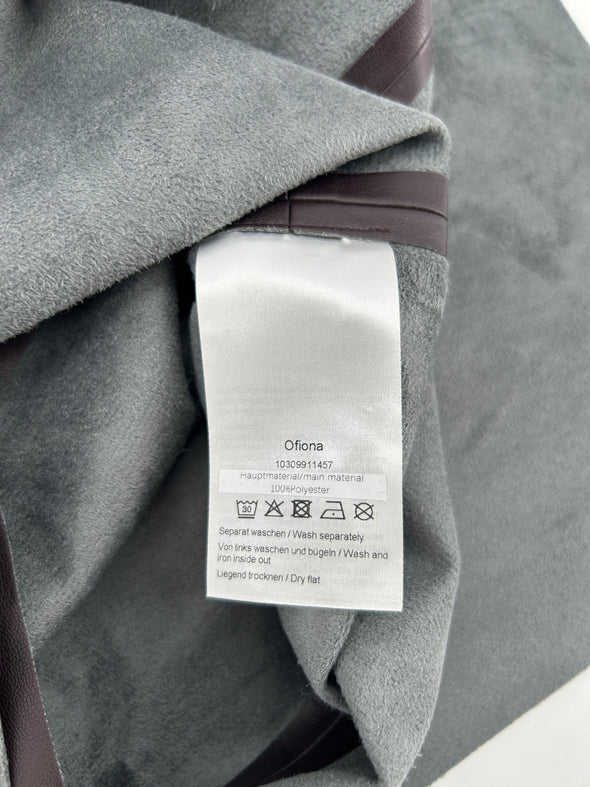 Jupe droite violine en cuir vegan "Ofiona"