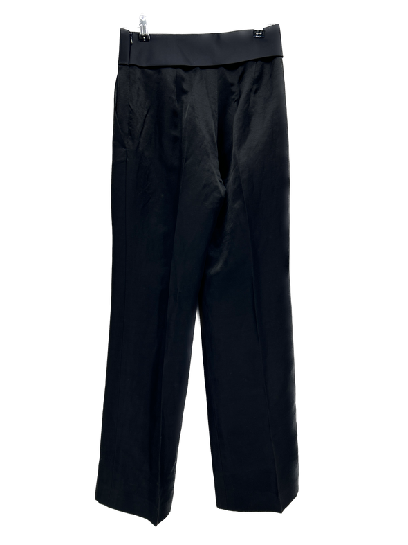 Pantalon de tailleur noir satiné
