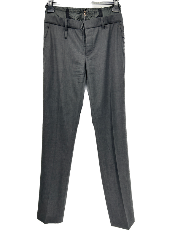 Pantalon doube taille gris