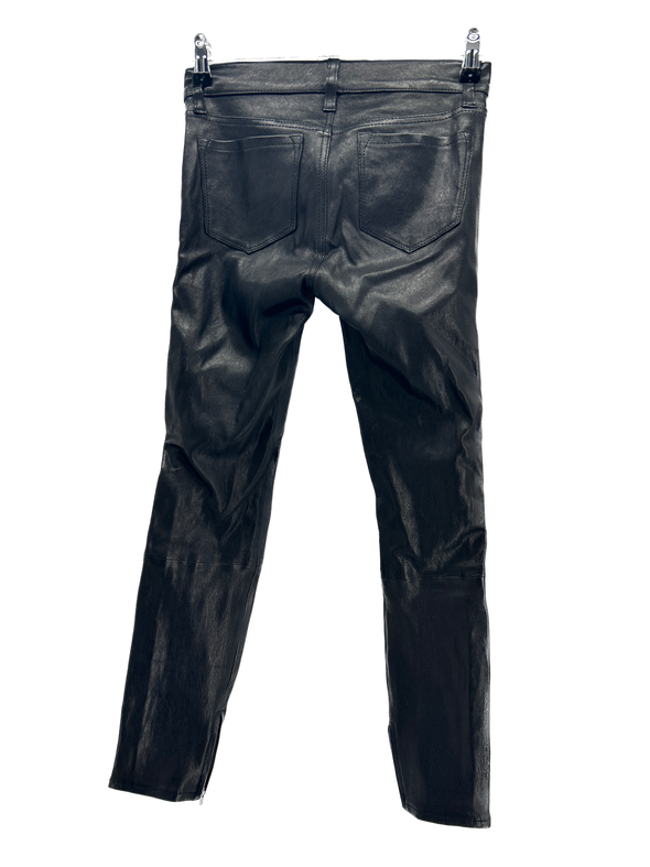 Pantalon en cuir noir