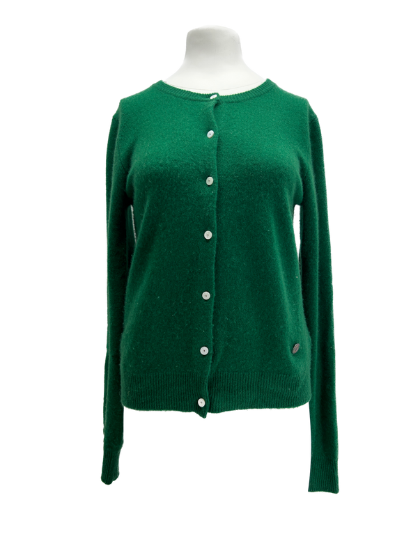Cardigan vert en cachemire