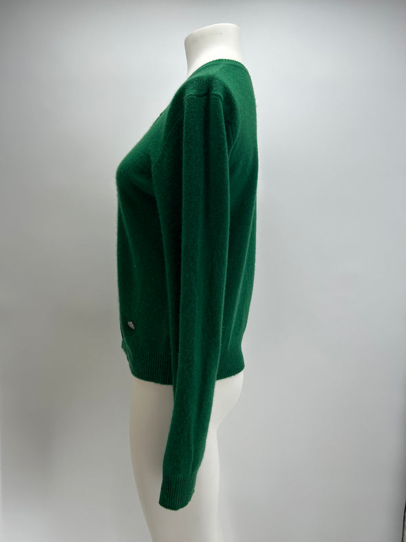 Cardigan vert en cachemire