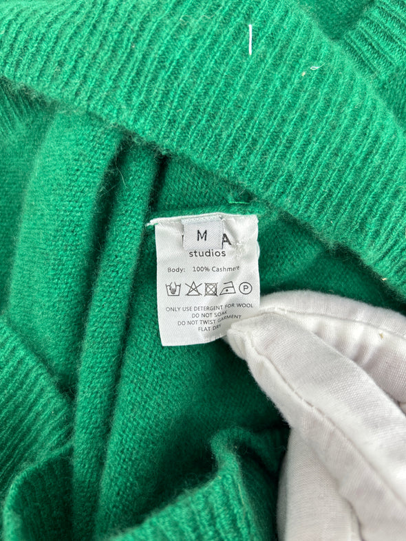 Cardigan vert en cachemire