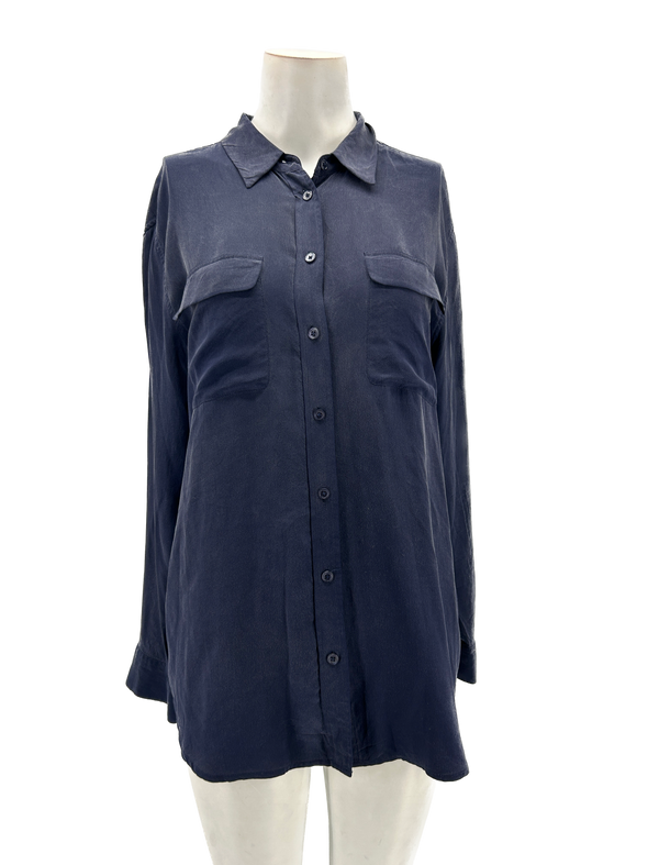 Chemise marine en soie