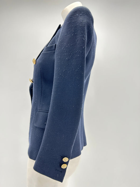 Veste de tailleur croisée bleu marine