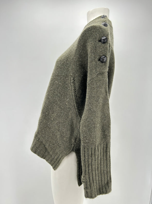Pull en cachemire kaki