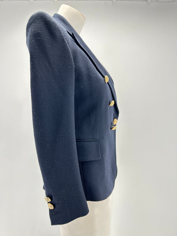 Veste de tailleur croisée bleu marine