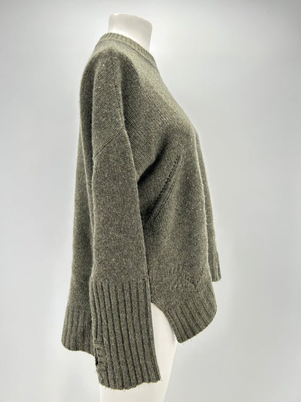 Pull en cachemire kaki