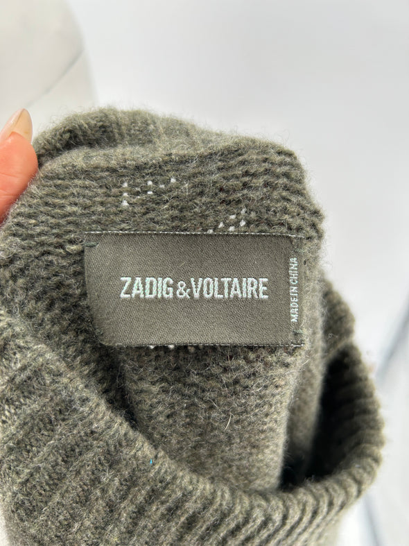 Pull en cachemire kaki