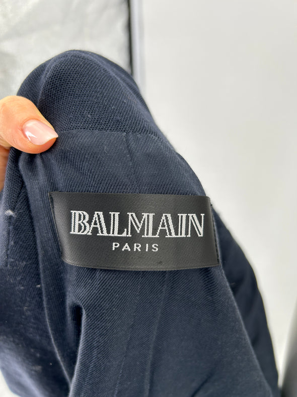 Veste de tailleur croisée bleu marine