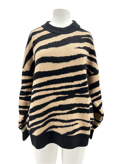 Pull en cachemire zébré