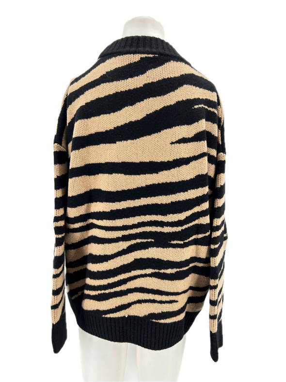 Pull en cachemire zébré