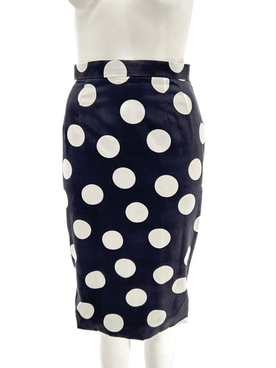 Jupe en soie à pois