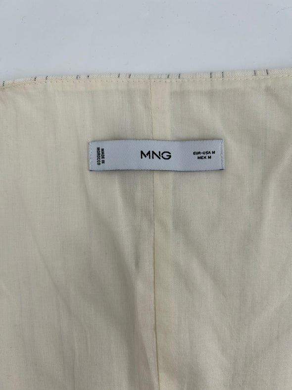Veste crème sans manches à rayures