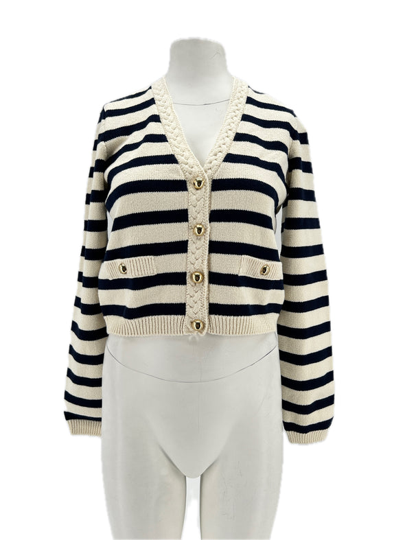 Cardigan bicolore