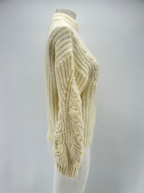 Pull blanc en laine mélangée "Markle"