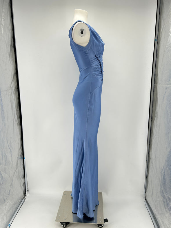 Robe longue bleue