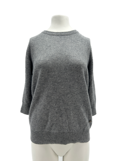Pull gris à manches 3/4