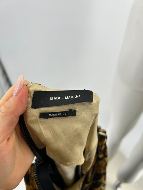 Robe en velours léopard