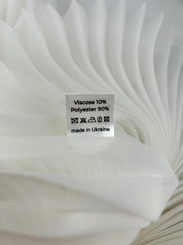 Top plissé blanc