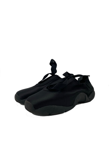 Ballerines baskets en tissu satiné noir "Flavia"
