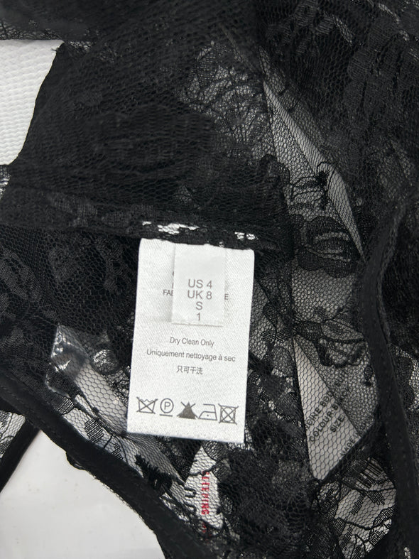 Body noir en dentelle