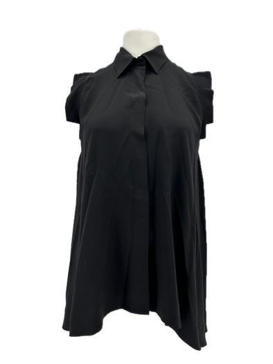 Blouse en soie noire