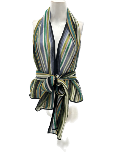 Top multicolore dos nu