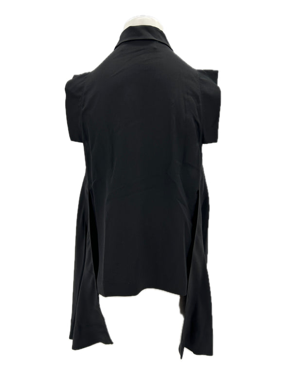 Blouse en soie noire