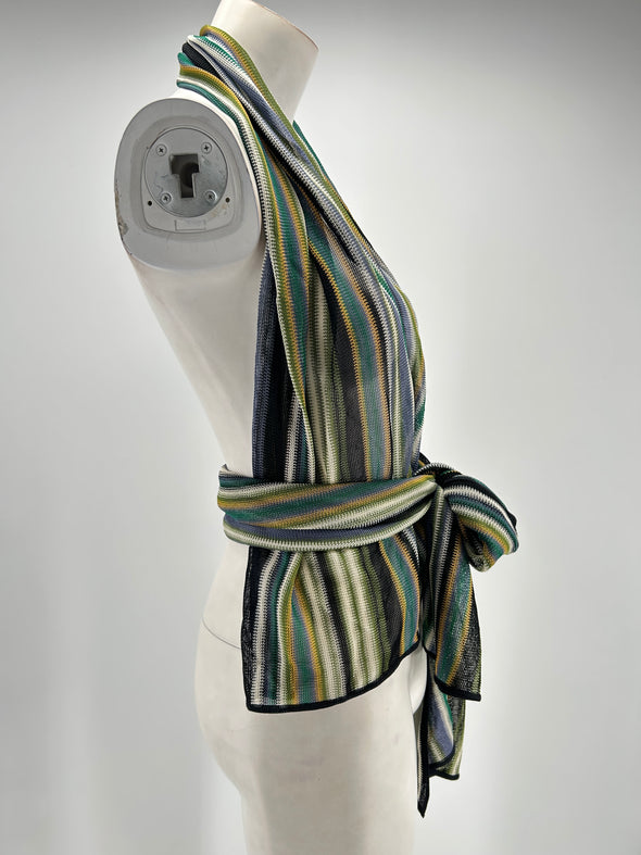 Top multicolore dos nu